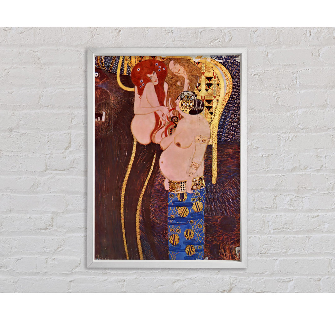 Klimt The Beethoven Freize 2 - Single Picture Frame Kunstdrucke auf Leinwand