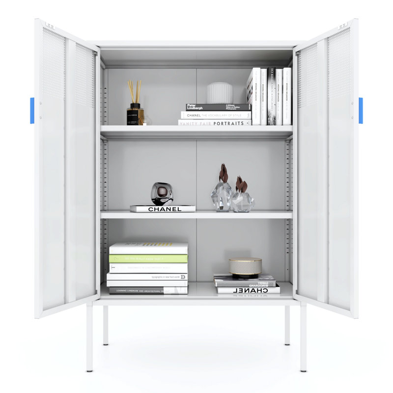 Wilkesbarre Metal Sideboard, White