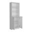 Bibliothèque à double porte, bureau, blanc-35300423