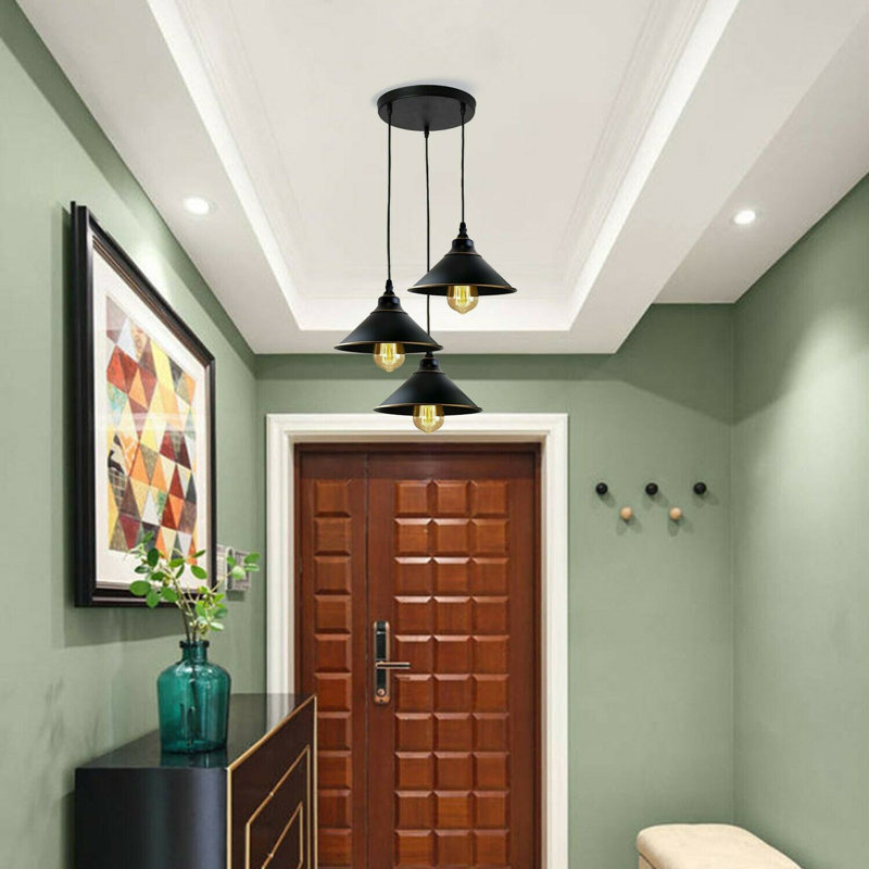 Jowett 3 - Light Black Cluster Pendant, No