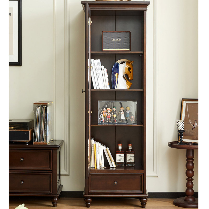 American style solid wood storage bookcase