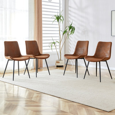 Chaise de salle à manger avec coussin en similicuir