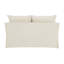 Causeuse Shane en lin beige avec 2 coussins