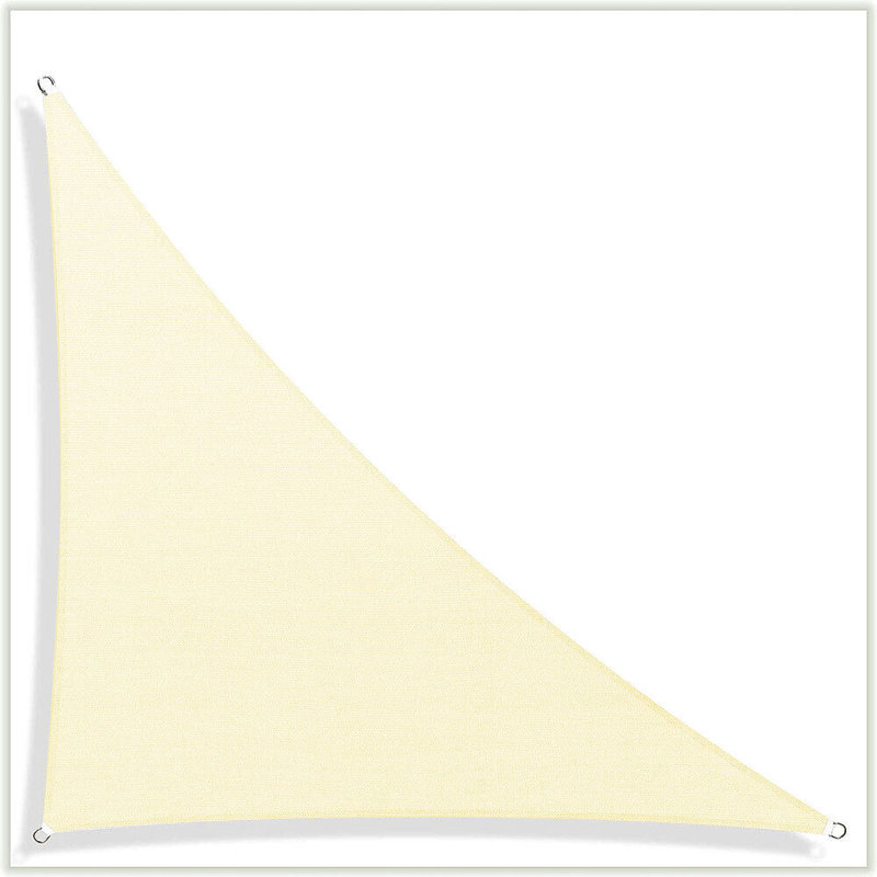 Toile d'ombrage triangulaire 8 ', Crème