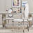 70" Faux Marble Top Metal Base Dining Table-93234941-93234940