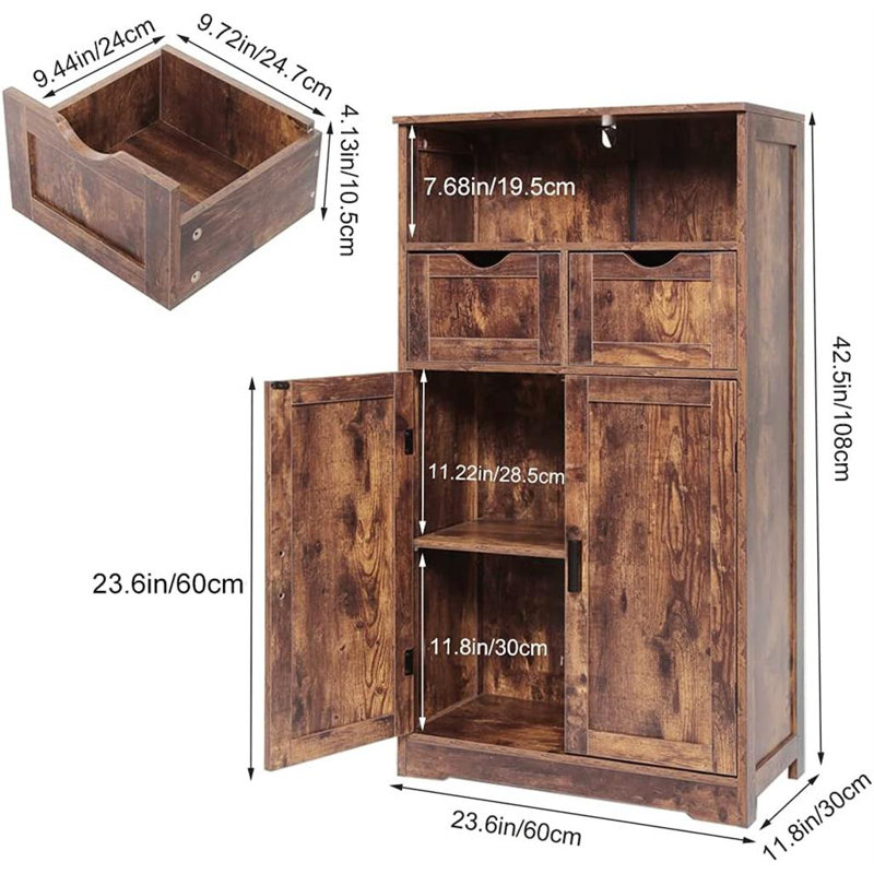 Armoire de rangement, Brun