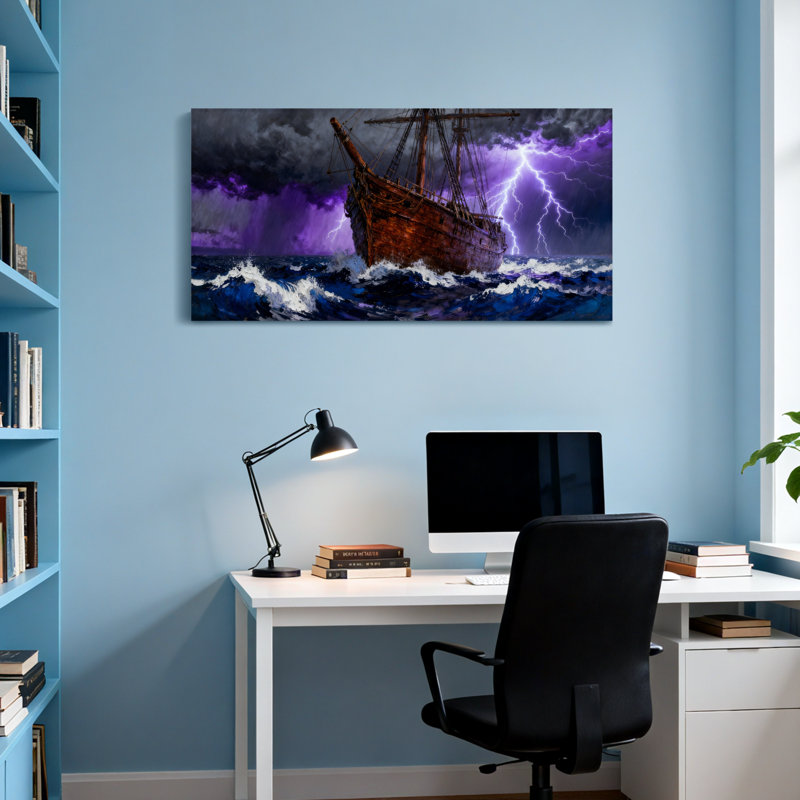 Art nautique sur toile, H 28 po x l 58 po