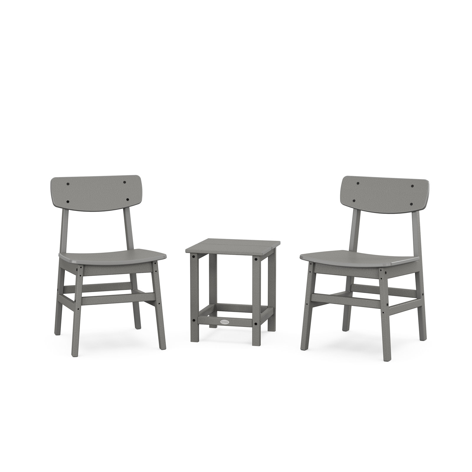 POLYWOOD® Modern Studio 2-Person Patio Seating Group, Slate Gray