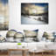Tempête de neige en Espagne - coussin à imprimé paysage