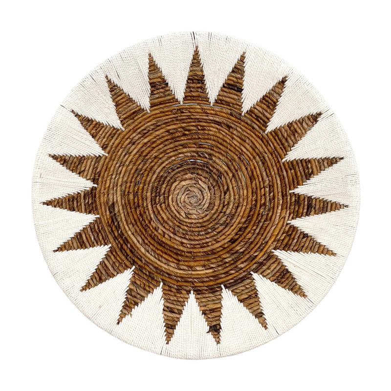 The Bohemian Wall Decor Collection Handmade Boho Abstract Wall Decor on Solid Wood, 60cm H x 60cm W x 6cm D