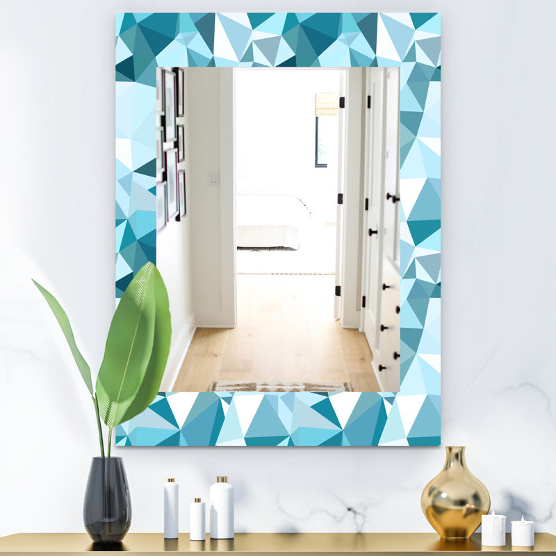 Miroir mural colourfields triangulaire 33, H 39,4 po x l 29,5 po