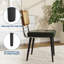 Ensemble de chaises de salle à manger Modern Rattan - Siège rembourré en similicuir-2107328334