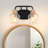 Annie Black and Gold Bathroom Dimmable Vanity Light Clear Seeded Glass Shade-513628607