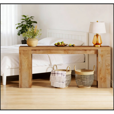 Console rustique en bois, canapé d'entrée de style campagnard avec un grand espace et une conception étroite pour une utilisation polyvalente