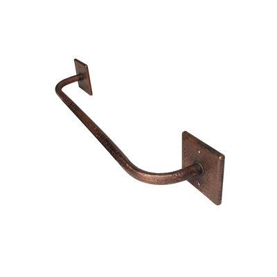 18" Hammered Copper Towel Bar