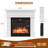 43" Electric Fireplace with Mantel, Freestanding TV Stand with Fireplace Heater
