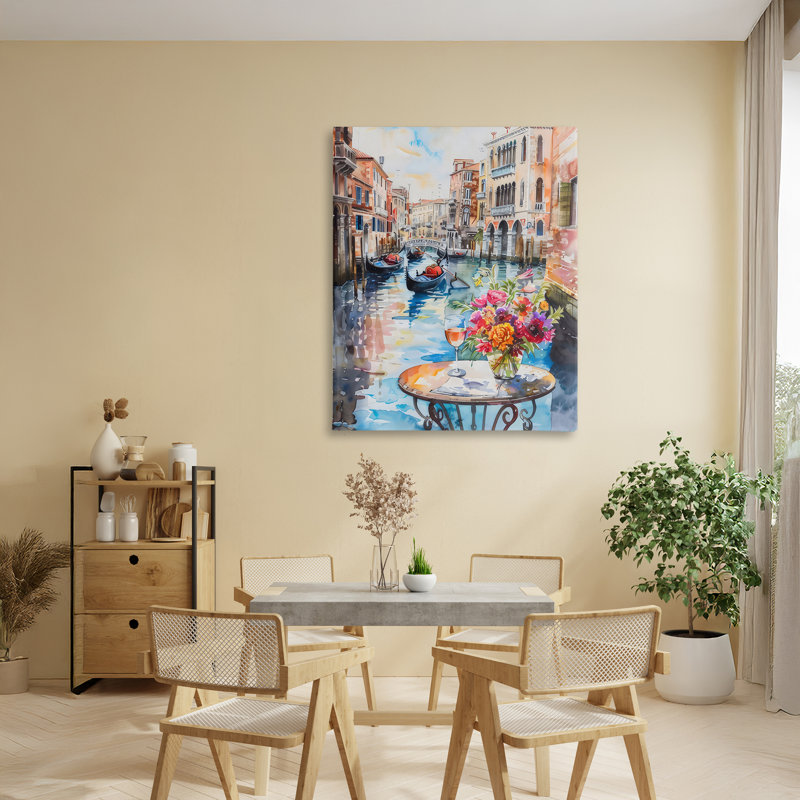 «Quiet Canal City View Canvas», conception par LSR Creative Studio, H 40 po x l 30 po