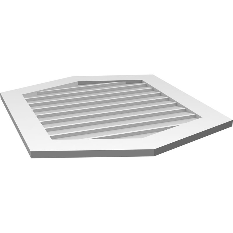 Ventilé vertical à pignon vertical 4/12 po, H 36 po x l 30 po x P 1 po