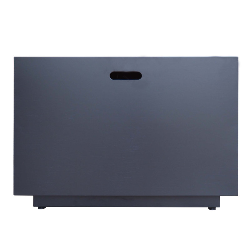 Foyer carré en fer - 50 000 Btu, Gris foncé