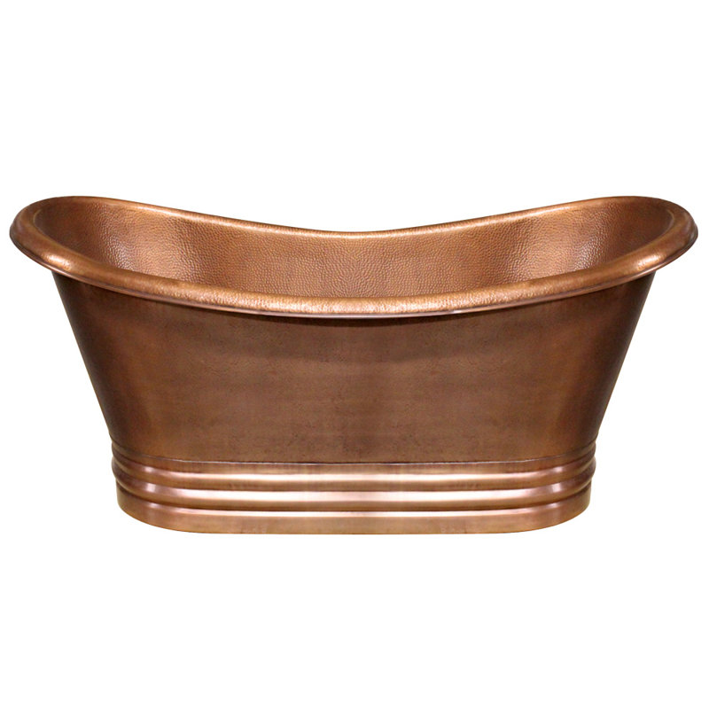 Baignoire de trempage 68 "x 32" Bathhaus, Cuivre martelé