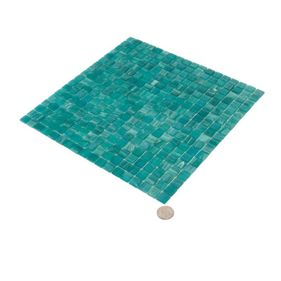 Skosh 0.6" x 0.6" Glass Grid Mosaic Wall & Floor Tile