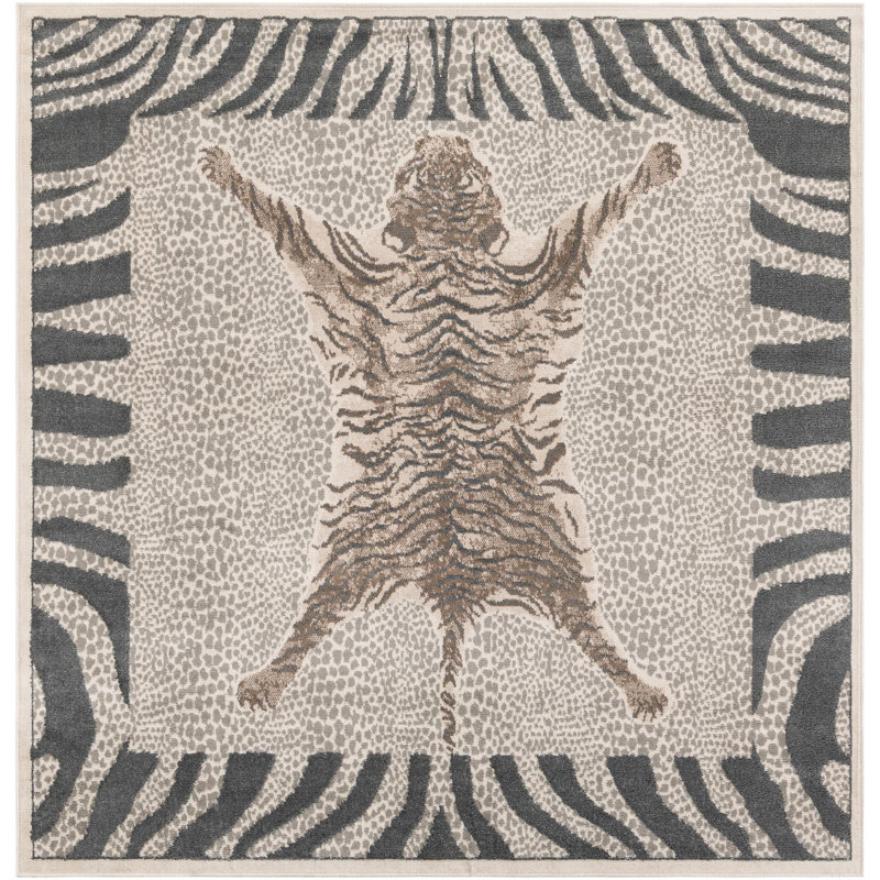  Tigres Wildlife Rug, Square 7'10"