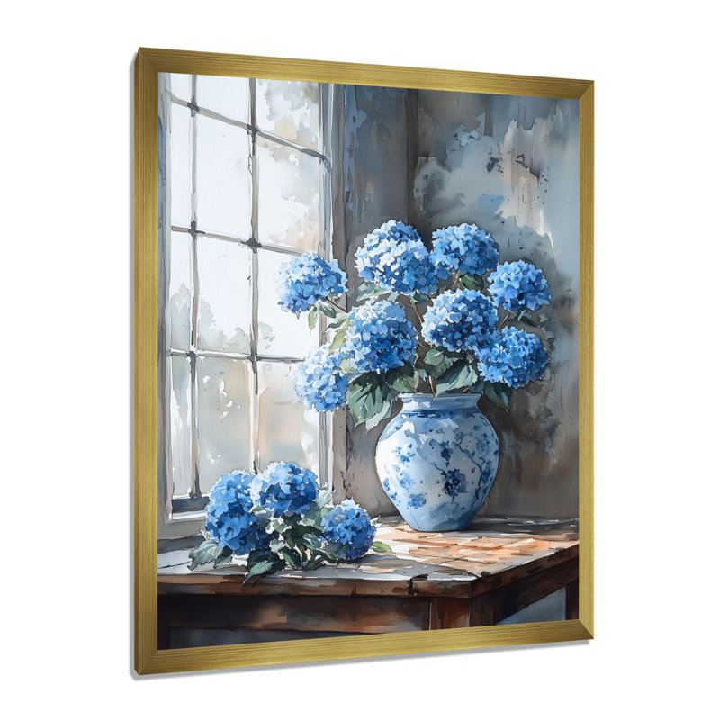Hermon - salon d'art mural floral, H 32 po x l 24 po, Doré, Picture Framed