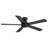 Cissline  48" Modern Black Flush-mount Ceiling Fan With Remote For Medium Room