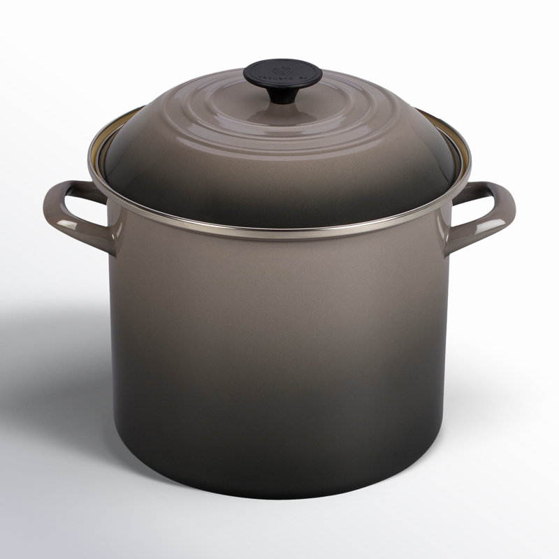 Le Creuset Enamel on Steel Stockpot with Lid, 8 quarts, Oyster