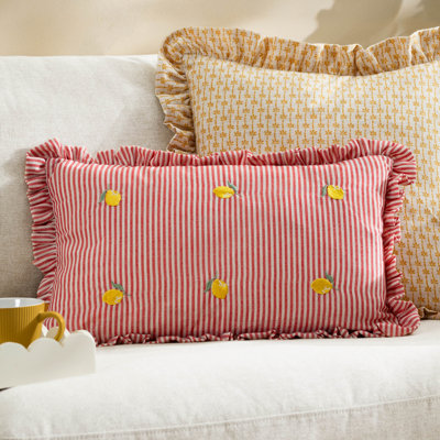 Les Fruites Striped Rectangular Cushion Cover
