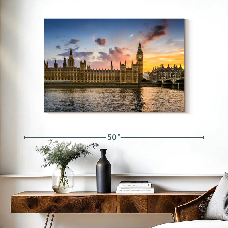 Nicci Big Ben Against Sunset, 26" H x 39" W