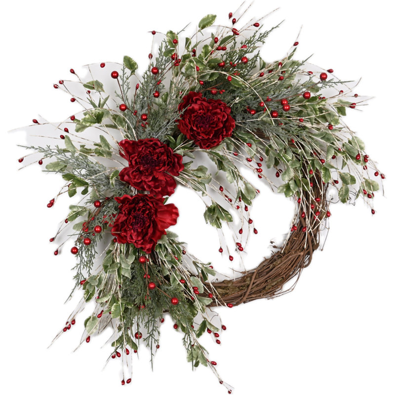 Couronne de Noël 24 po avec baies