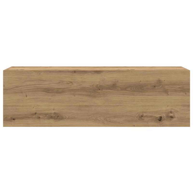 Bathroom Wall Cabinet, Artisan Oak, 11.8"H x 9.8"W x 39.4"L 