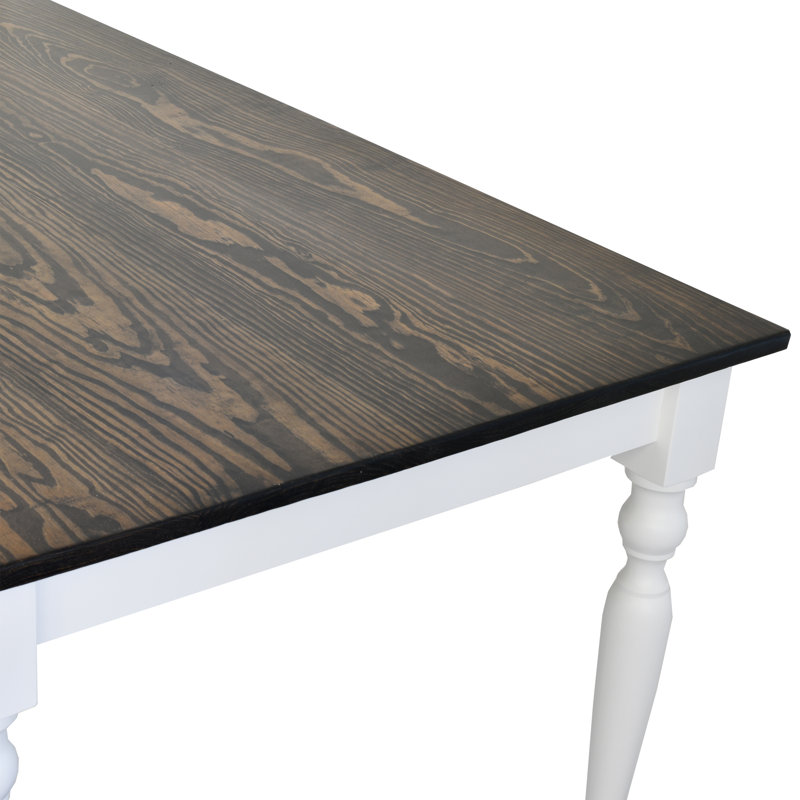 Table de salle à manger Auberta, L 54 po x l 34 po, Noyer foncé, Blanc