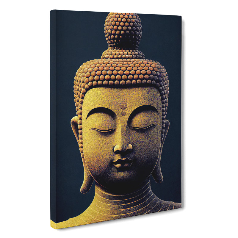 Golden Buddha No.2 - Wrapped Canvas Print, 50cm H x 35cm W
