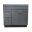 Base de meuble-lavabo simple 36 po seulement en gris