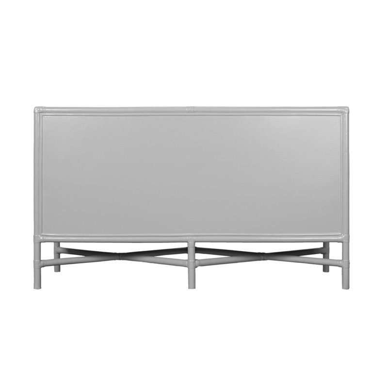 Venice 4 Drawers 54" W Double Dresser, Light Gray