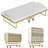  Twin Folding Bed with Mattress for Adults, Sturdy Metal Frame with CertiPUR-US Certified 4" Memory Foam Mattress & Bamboo Rayon Cover, Rollaway Bed - 75" x 38", Gold-1476370660-1476370658