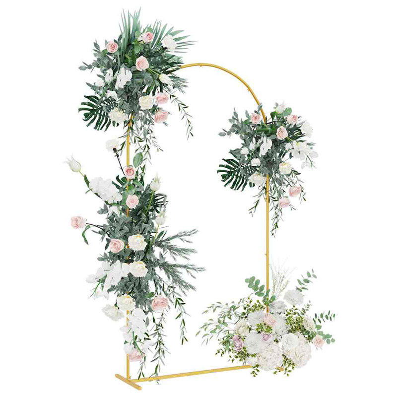 100cm W x 39cm D Steel Arbour, Gold