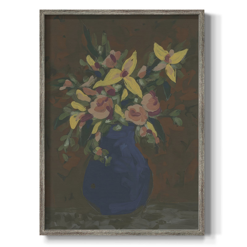 Dark Bouquet I Framed Print - Solid Wood, 11" H x 9" W