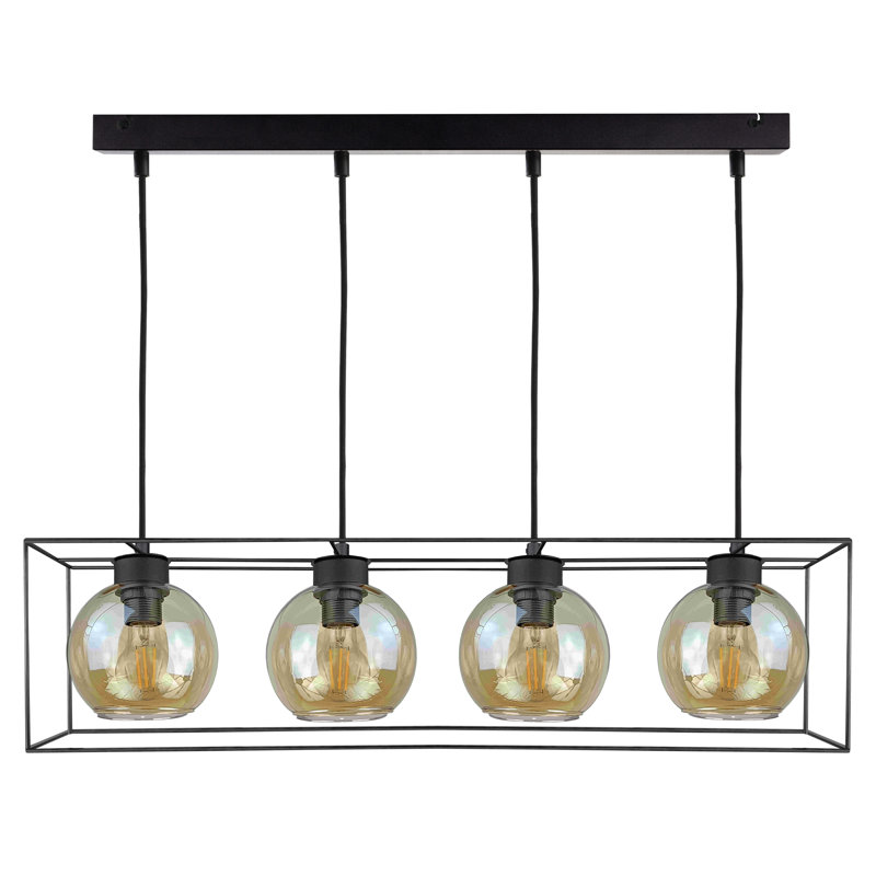 Aggy 4 - Light Black Square/Rectangle Pendant