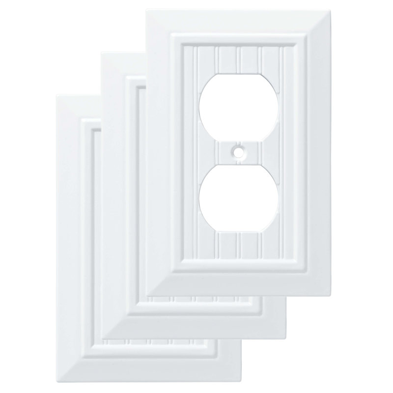 Classic Beadboard 1-Gang Duplex Outlet Wall Plate