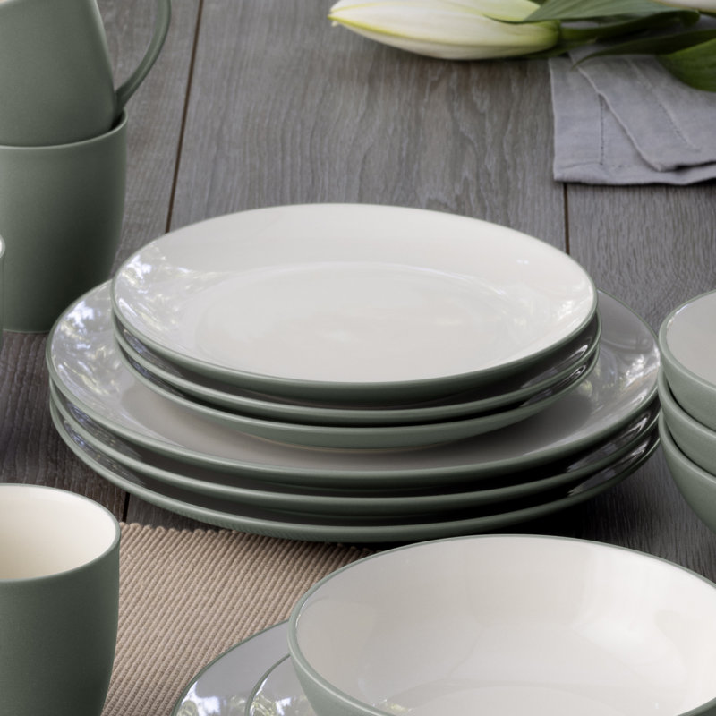 Noritake Colorwave 16-Piece Coupe Dinnerware Set, Service for 4, Green