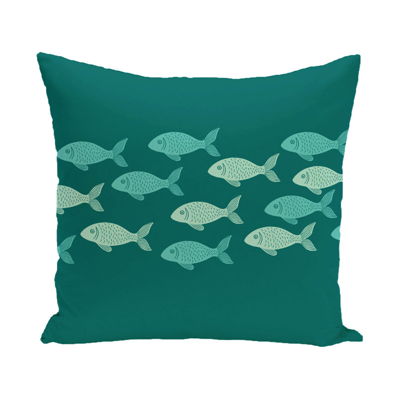 Housse de coussin d'extérieur carré Beach Insert, H 18 po x l 18 po, Bleu sarcelle