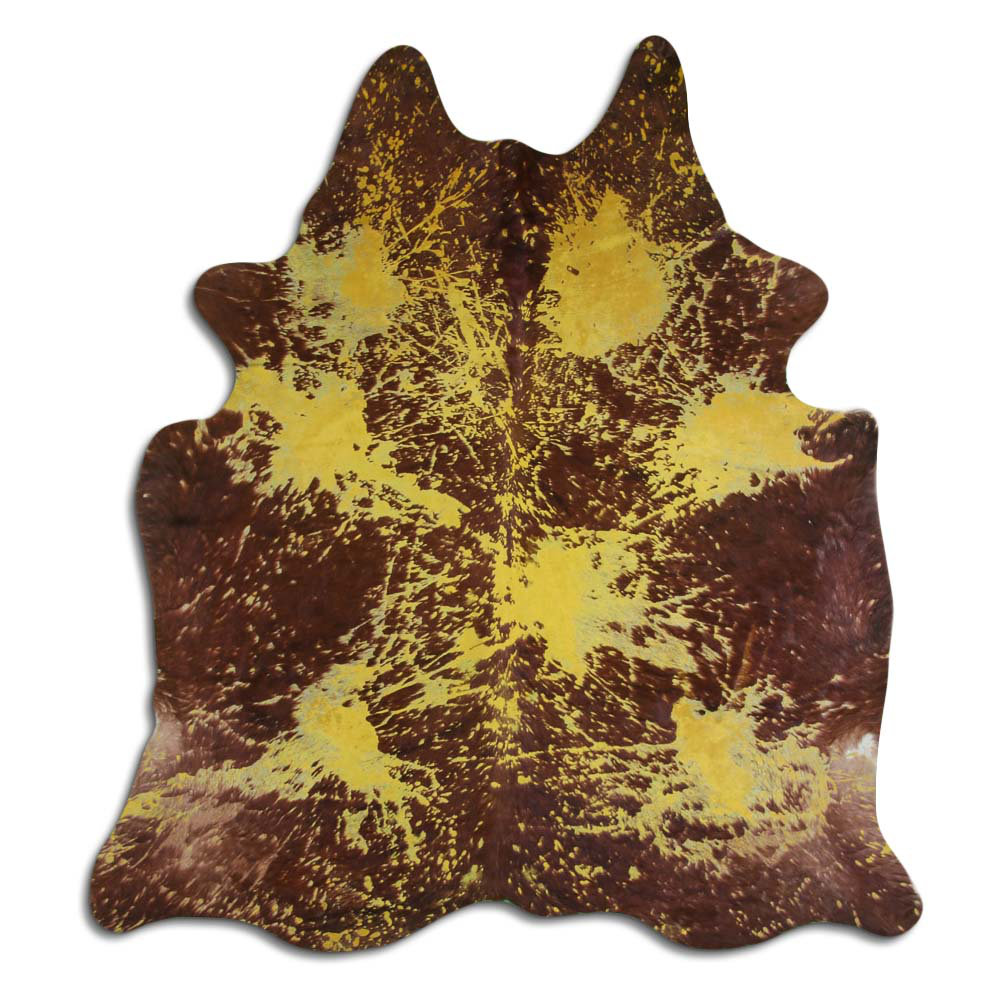 Foundry Select ACID WASHED HAIR ON Cowhide RUG DISTRESSED YELLOW 2 - 3 ...