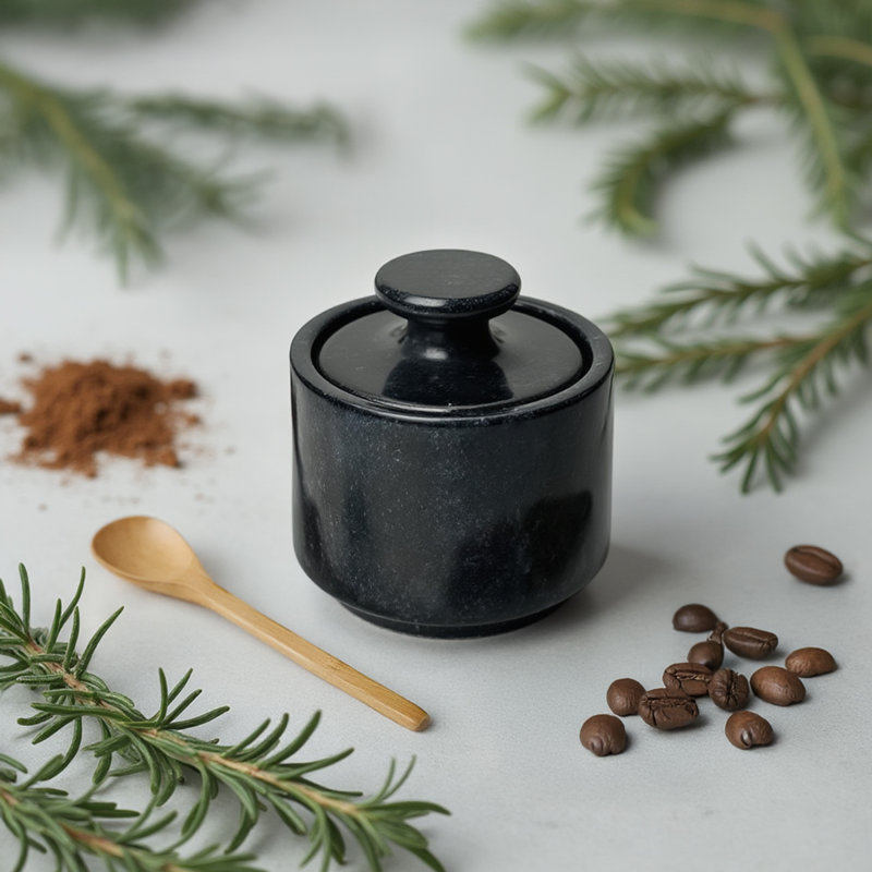 Single Salt Cellar, Black
