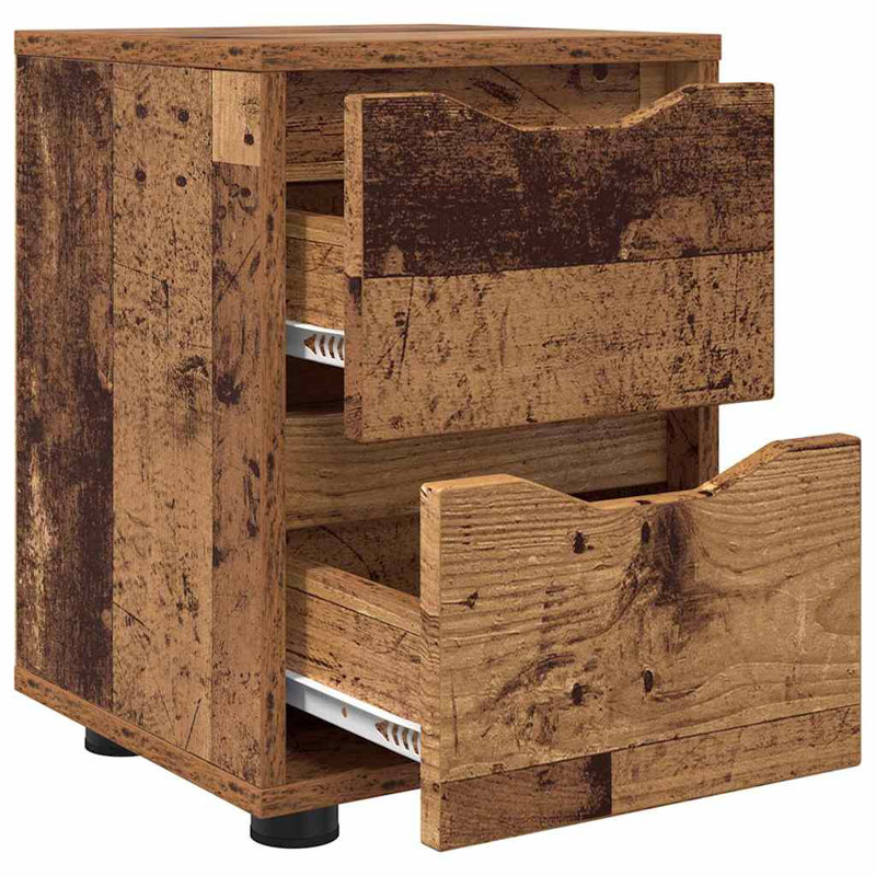 30.5cm W Manufactured Wood Bedside Table, Old Wood