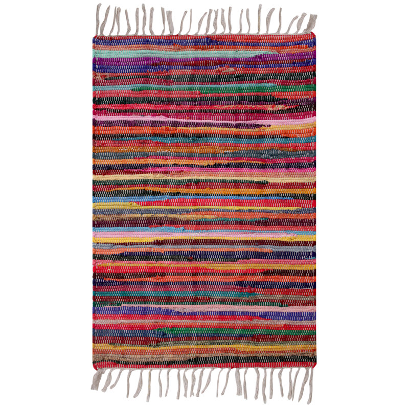 Reginald Handwoven Flat Weave Recycled Rag Rug, Rectangle 240 x 360cm