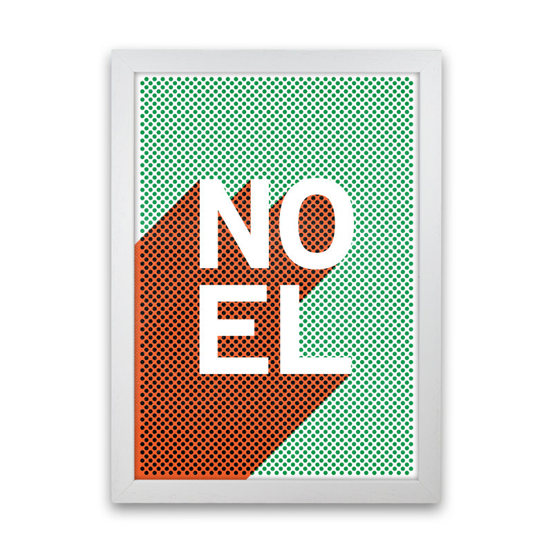 Noel No 1 - Print, White Framed, 34cm H x 25cm W x 3cm D