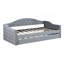 Lit de jour simple tapissier capitonné avec couchette, canapé-lit en velours avec ports USB et ports de charge de type C, sans sommier, gris-1451249091